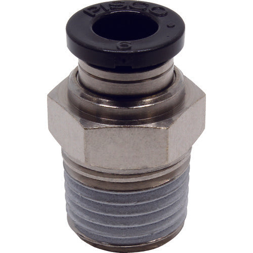 PISCO 튜브 피팅 스트레이트 적합 외경 6mm 접속 구경 R1/4 PC6-02 1개