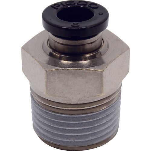 PISCO Tube Fitting Straight Fitting Outer Diameter 6mm Connection Diameter R3/8 PC6-03 1 pc