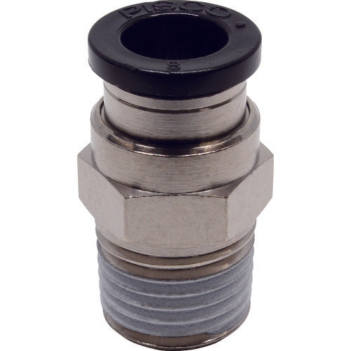 PISCO Tube Fitting Straight Fitting Outer Diameter 8mm Connection Diameter R1/4 PC8-02 1 pc
