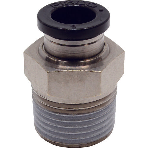 PISCO チューブフィッティング ストレート 適合外径8mm 接続口径R3/8 PC8-03 1 個