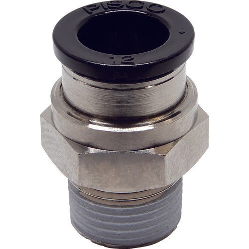 PISCO 튜브 피팅 스트레이트 적합 외경 12mm 접속 구경 R3/8 PC12-03 1개