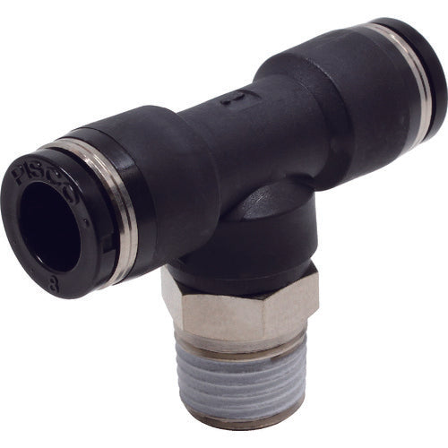 PISCO チューブフィッティング ティー 適合外径8×8mm 接続口径R1/4 PB8-02 1 個