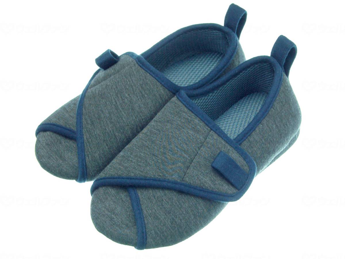 ニッポンスリッパracco ふんわり包み込むルームシューズ ネイビー L