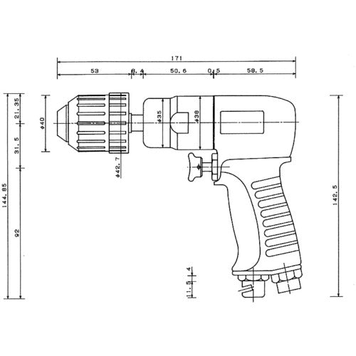 VESSEL エアードリルピストル型GTD80−20K GT-D80-20K 1 台