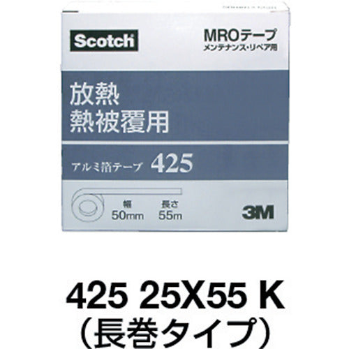 3M 알루미늄 호일 테이프 425 25mmX55m 개장 425 25X55 K 1권