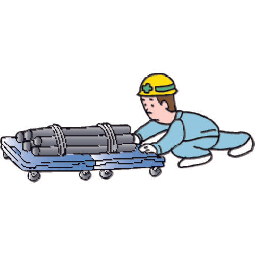 IK resin connected flat trolley, uniform load 150kg, 4 wheels swivel R115 1 unit