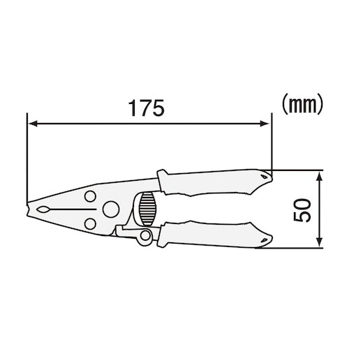 ENGINEER Wire Stripper for Thick Wires 175mm PA-07 1 piece