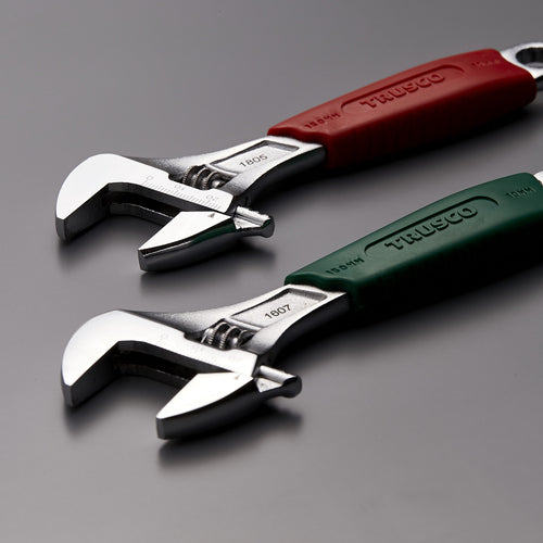 TRUSCO グリップ付モンキーレンチ 赤 300mm TRMG-300-R 1 丁