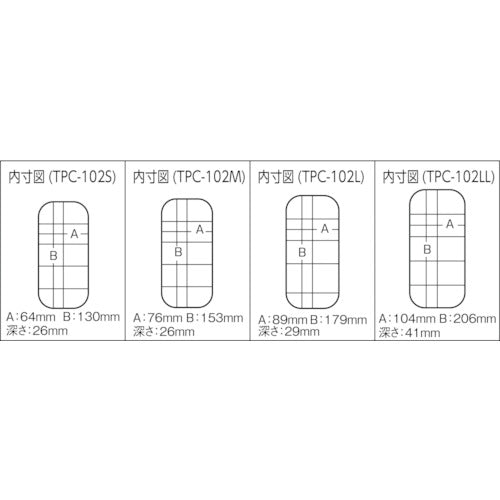 TRUSCO パーツケース 138X77X31 TPC-102S 1 個