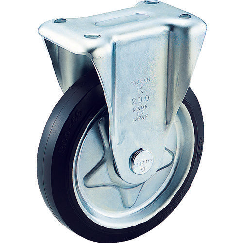 TRUSCO α Pressed Rubber Caster Fixed Φ200 TK-200C 1 pc