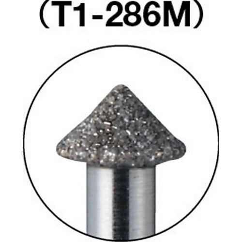 TRUSCO 다이아몬드 바 Φ3X 날 길이 1.5X축 1.6 #140 T1-286M 1개