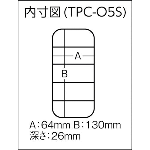 TRUSCO 부품 케이스 138X77X31 TPC-O5S 1개