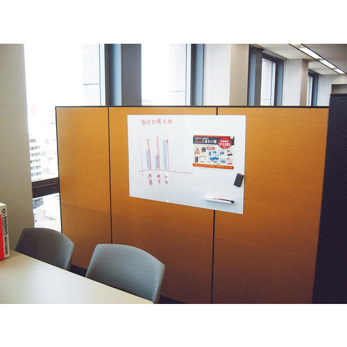 TRUSCO Whiteboard, Plain, Magnetic Sheet Type, 450 x 600, TWM-6045, 1 sheet