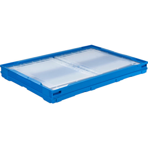 TRUSCO Oricon Thin Folding Container 40L Semi-transparent Transparent TR-O40B 1 pc