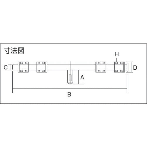 TRUSCO Super Strong Round Bar Piercing Tool Stainless Steel 900mm TKN-900S 1 Piece