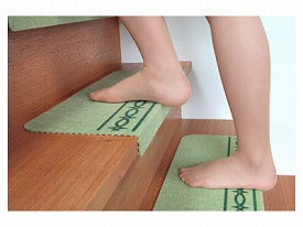 Corner Stair Mat with Anti-Slip (15 pieces) / KA-41 Green 1 set