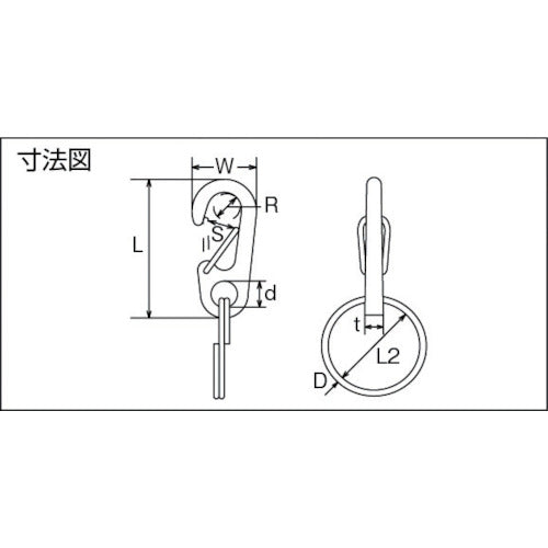 TRUSCO Mini Clip with Double Ring, Stainless Steel, #3, 2 Pieces, TMPW-3, 1 Bag