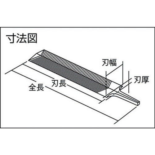 TRUSCO 両刃ヤスリ 150mm 中目 TRH150-22 1 本