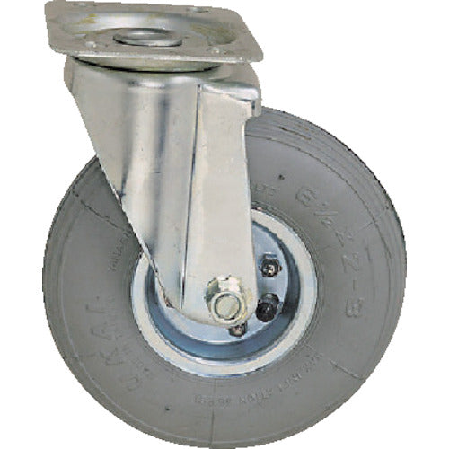 TRUSCCO 프레스제 운반차용 옵션 에코 운반차용 공기 타이어 자유자재 캐스터Φ180 고무차 SD-180ARJ 1개