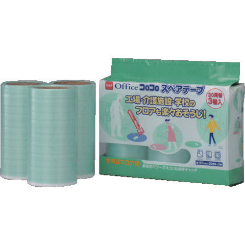 ニトムズ オフィスコロコロスペアテープ 多用途フロア用187mm(3巻入) C3010 1 PK