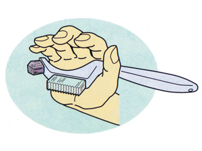 エラック義歯ブラシらくらくスタイル 2色1セット / ピンク&ブルーグレー各1本 1 セット