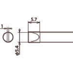 グット 替こて先 5.4D (1本=1PK) RX-80HRT-5.4D 1 個