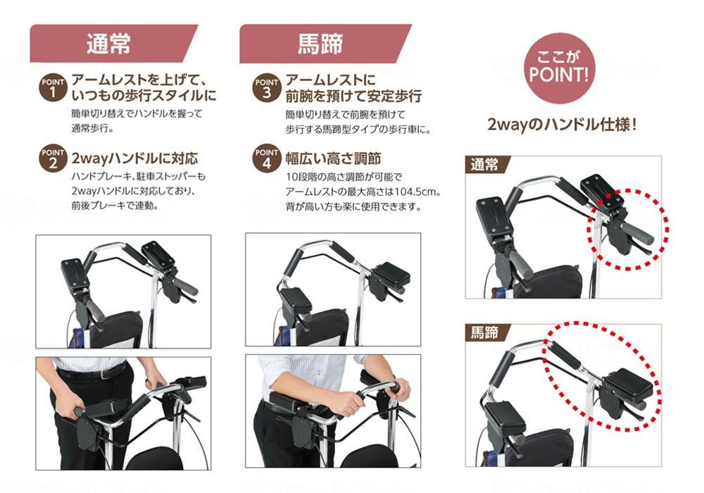 幸和製作所馬蹄型歩行車 テイコブ リトルF ブルー
