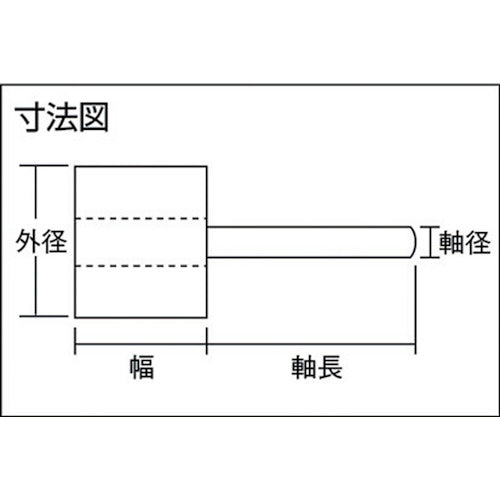 AC スコーライトホイルM 軸径6mm #400 外径100×幅25×軸長40 SW10025-M-400 5 個