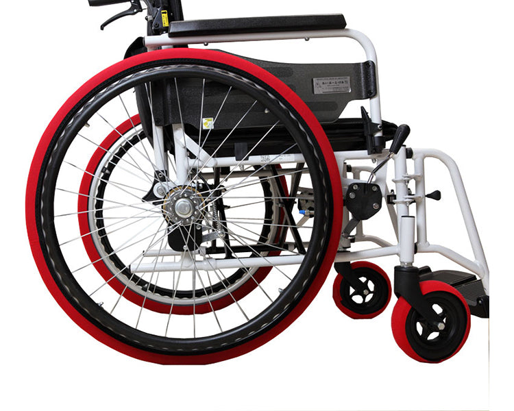 Rear wheel socks, large, 2 pieces per set / Red, for 23-24 inch wheels, 1 set
