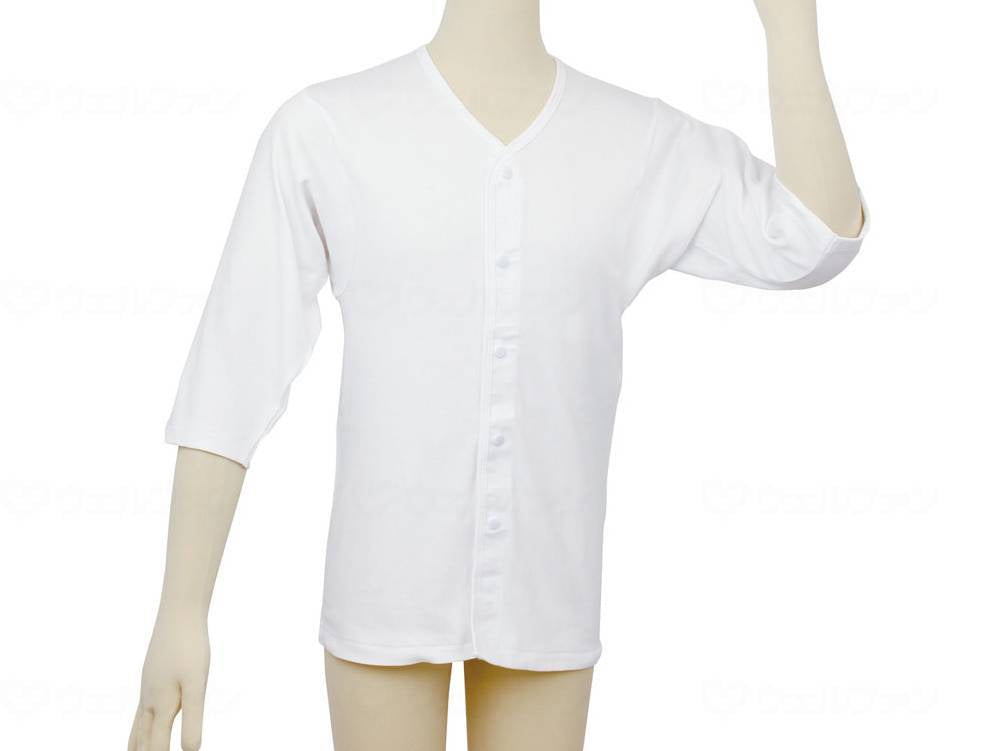 Kowa Seisakusho Teikobu Easy-to-wear Undershirt, 3/4 Sleeves, Men's, White, Size M