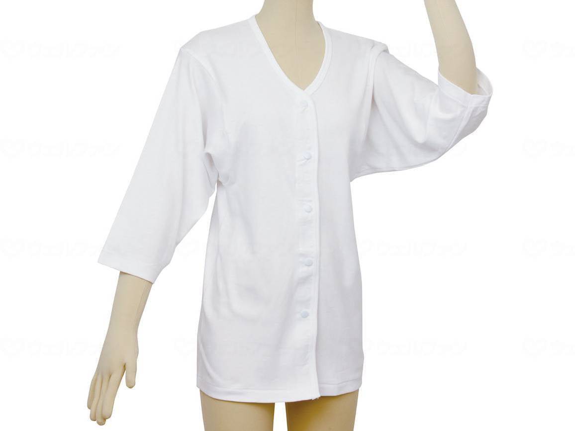 Kowa Seisakusho Teikobu Easy-to-wear Undershirt, 3/4 Sleeves, Women's, White, Size M