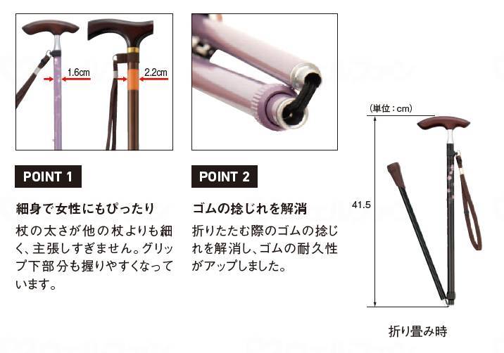 유키와 제작소 스란데레(신축 2개 접기) 블랙