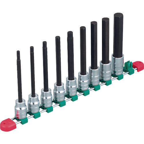 KTC 12.7 sq. Long Hexagon Bit Socket Set (9-piece set) Long Type TBT4L09H 1 S