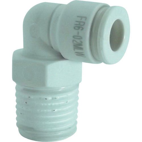 치요다 튜브 피팅 파이브 수지 메일 엘보 W(흰색) 6mm·R1/4 FR6-02MLW 1개