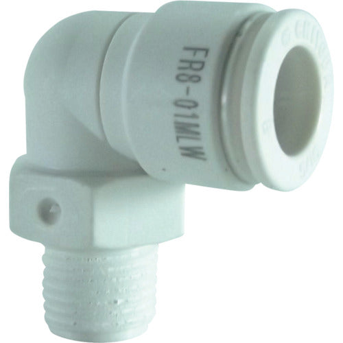 치요다 튜브 피팅 파이브 수지 메일 엘보 W(흰색) 8mm・R1/8 FR8-01MLW 1개