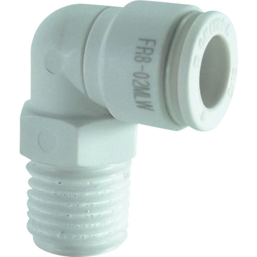 치요다 튜브 피팅 파이브 수지 메일 엘보 W(흰색) 8mm・R1/4 FR8-02MLW 1개