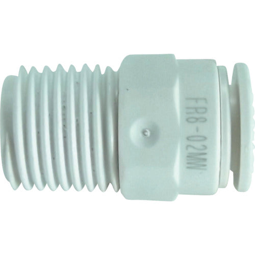 チヨダ チューブ継手 ファイブ樹脂メイルコネクタ W(白) 8mm・R1/4 FR8-02MW 1 個