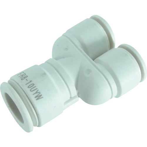 Chiyoda Tube Fitting Five Different Diameter Union Y (White) 8mm (2 Places) x 10mm FR8-10UYW 1 Piece