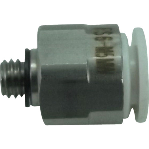 치요다 파이브 SUS 메일 커넥터 화이트 6mm・M5X0.8 FS6-M5MW 1개