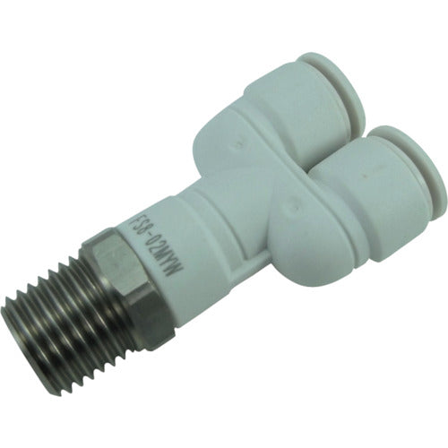 チヨダ ファイブSUSメイルブランチワイ 白 8mm・R1/4 FS8-02MYW 1 個