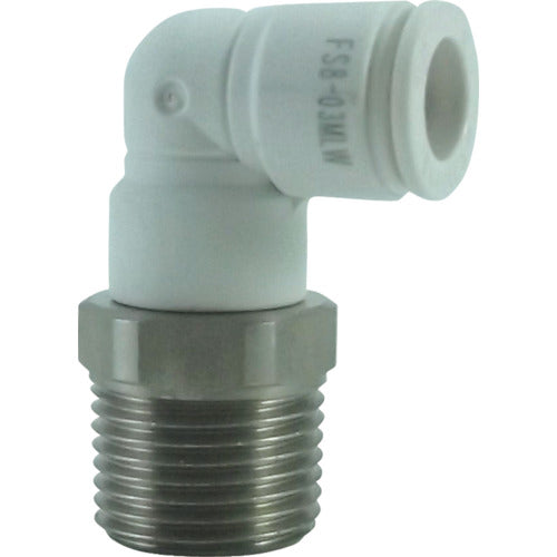 チヨダ ファイブSUSメイルエルボ 白 8mm・R3/8 FS8-03MLW 1 個