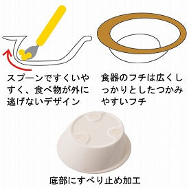 小さい自助食器 / M-357A 水玉 1 枚