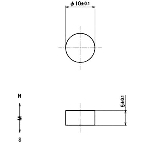 MAGNA Samarium Cobalt Magnet, Round (10 pieces) 2-10105 1 bag