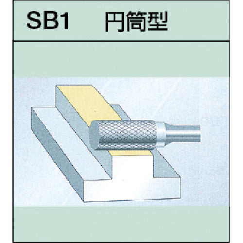 スーパー スーパー超硬バー シャンク径6mm(円筒型)シングルカット(刃径:3.0) SB1C01S 1 本