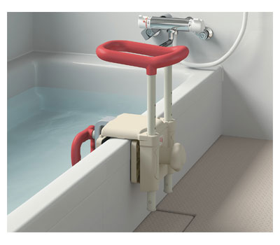 安寿 高さ調節付浴槽手すり UST-130R / 536-617 ブルー 1 台