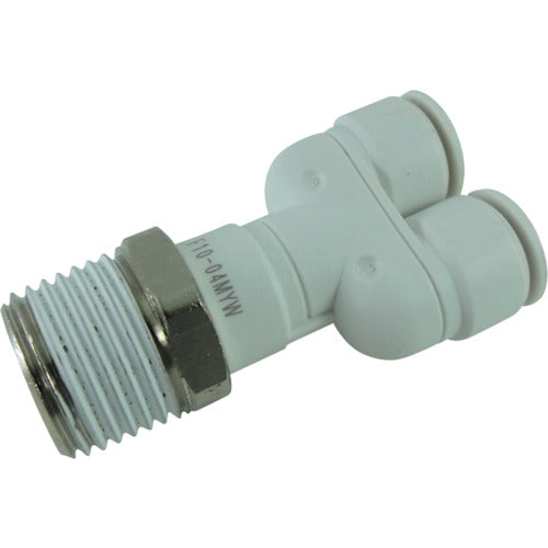 치요다 파이브 메일 브랜치 와이 W(흰색) 10 mm·R1/2 F10-04MYW 1개