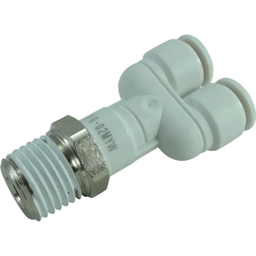 치요다 파이브 메일 브랜치 와이 W(흰색) 6 mm·R1/4 F6-02MYW 1개