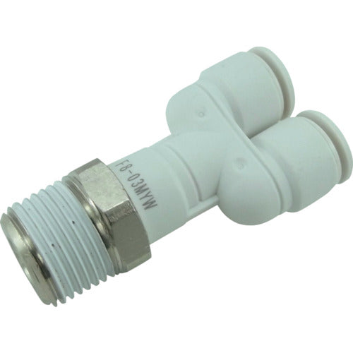 치요다 파이브 메일 브랜치 와이 W(흰색) 8 mm·R3/8 F8-03MYW 1개