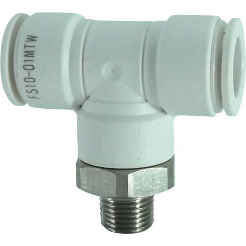 チヨダ ファイブSUSメイルブランチティ 白 10mm・R1/8 FS10-01MTW 1 個