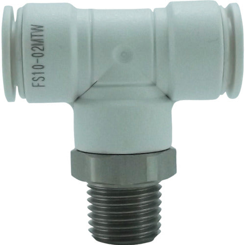 チヨダ ファイブSUSメイルブランチティ 白 10mm・R1/4 FS10-02MTW 1 個